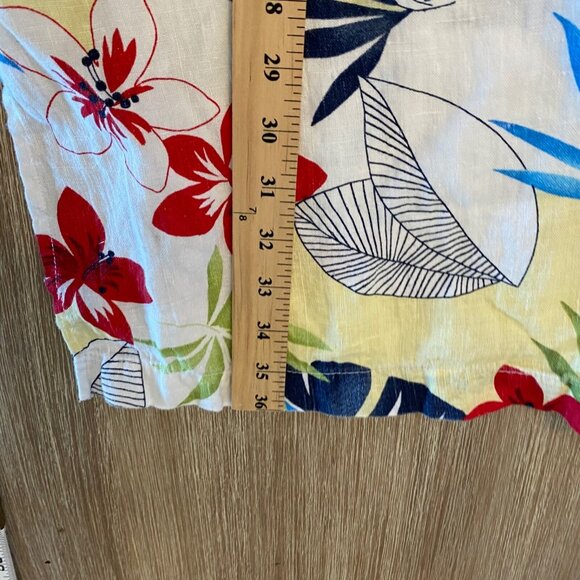 Hot Cotton Skirt Women's Linen Maxi Floral Tropical Multicolor Size 1X - Picture 9 of 9